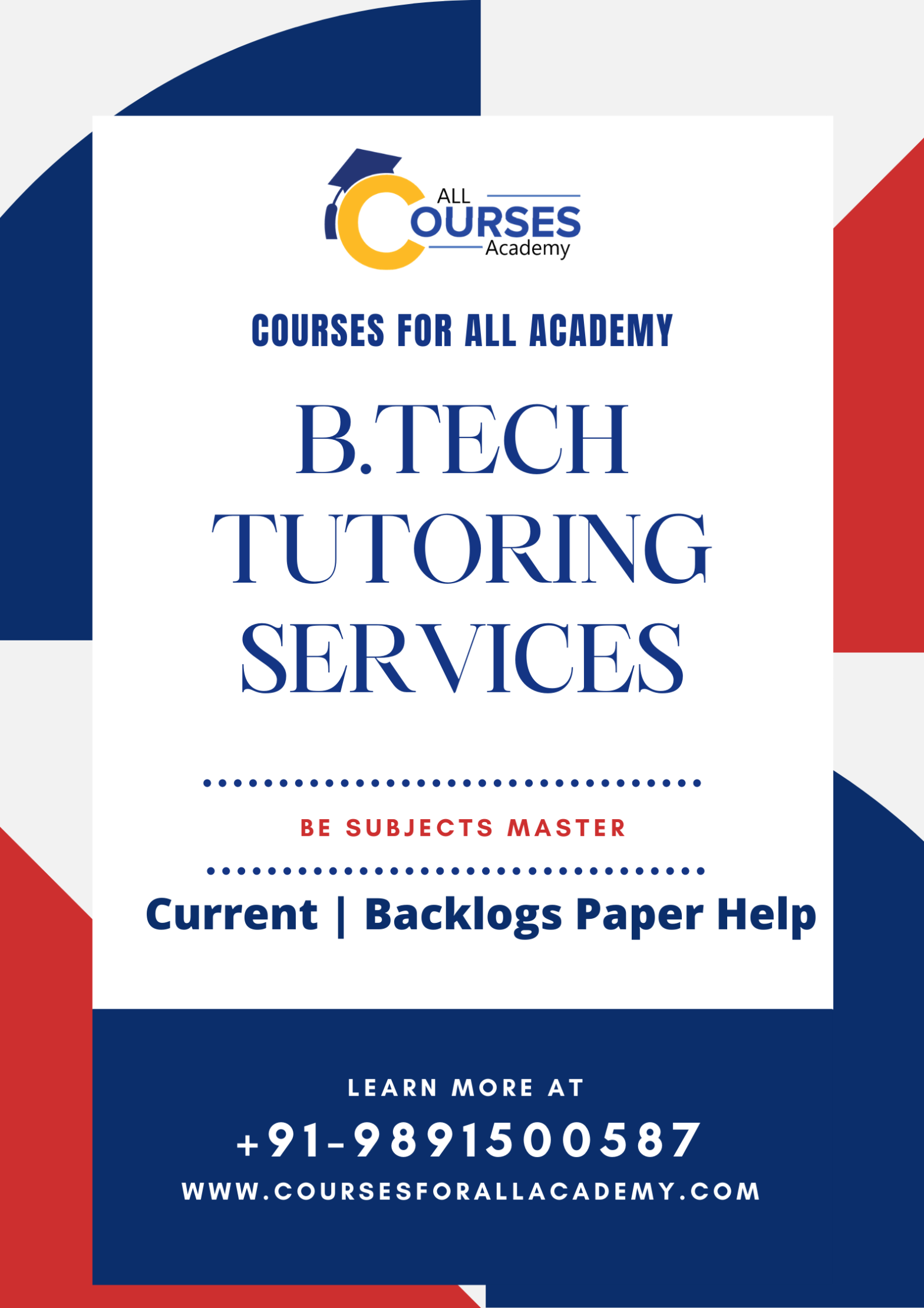 Online Back Paper Tuition Of BTech